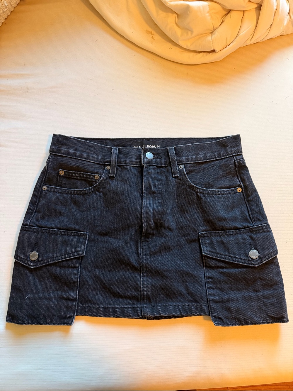 Aritzia Denim Forum Cargo Denim Skirt